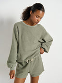 Groene badstof sweater bobypark