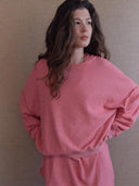 Roze oversized sweater cluway