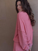 Roze oversized sweater cluway