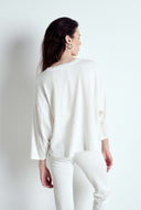 Wit loose fit basis shirt yruki