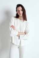 Wit loose fit basis shirt yruki