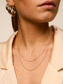 Gouden fijne ketting anchor plain