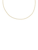 Gouden fijne ketting met platte schakel gourmet plain