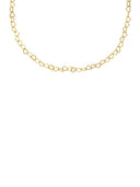 Gouden ketting linked hearts