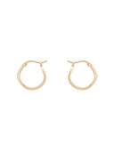 Gouden oorbellen small organic hoop