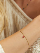 Gouden armbandje met hart heart beat bracelet