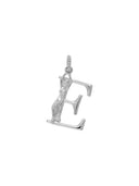 Zilveren hangertje E initial muse necklace charm