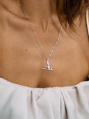 Zilveren hangertje M initial muse necklace charm