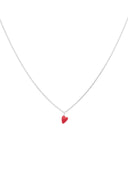 Zilveren ketting met hartje heart beat