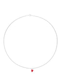 Zilveren ketting met hartje heart beat