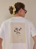 Wit t-shirt gina flower