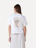 Wit t-shirt gina flower