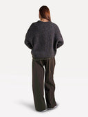 Bruin gebreid vest juline