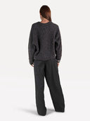 Bruin gebreid vest juline