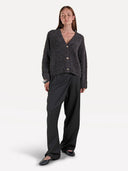 Bruin gebreid vest juline