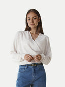 Trui met overslag len knitted pull