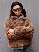 Faux fur hooded jacket sara