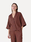 Bruine blouse valerie