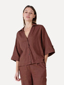 Bruine blouse valerie