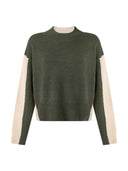 Tweekleurige trui emily knitted pull