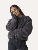 Antraciet teddy jas michelle jacket