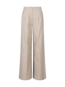 Beige wide-leg pantalon nadine