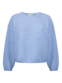 Blauw gebreide trui roxane