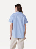 Blauw gestreepte blouse blanche