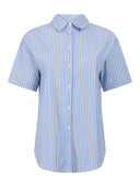 Blauw gestreepte blouse blanche