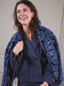 Blauwe fleece jas sara jacket