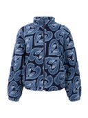 Blauwe fleece jas sara jacket
