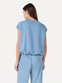Blauwe denim top aurore