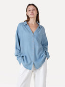 Lichtblauwe blouse boisy shirt l/s