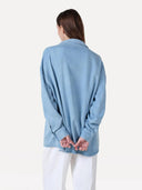 Lichtblauwe blouse boisy shirt l/s