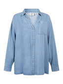 Lichtblauwe blouse boisy shirt l/s