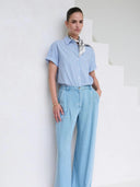 Blauwe broek emmy pants