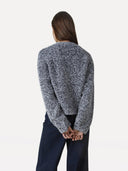 Blauwe trui ys knitted pull