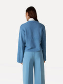 Zachte blauwe trui amaya knitted pull