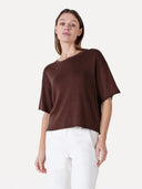 Bruine louise knitted pull s/s