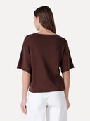 Bruine louise knitted pull s/s
