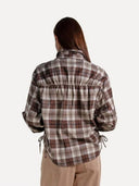 Bruine geruite blouse adrienne