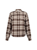 Bruine geruite blouse adrienne