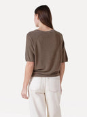 Gebreide knit met overslag lini