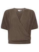 Gebreide knit met overslag lini