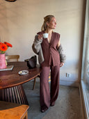 Bruin gilet rebecca