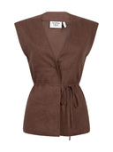 Bruin gilet rebecca