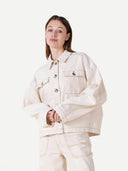 Creme denim jacket enora