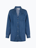 Denim blouse boisy shirt l/s