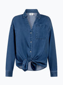 Denim blouse boisy shirt l/s