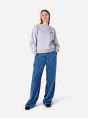 Denim broek moore pleated pants